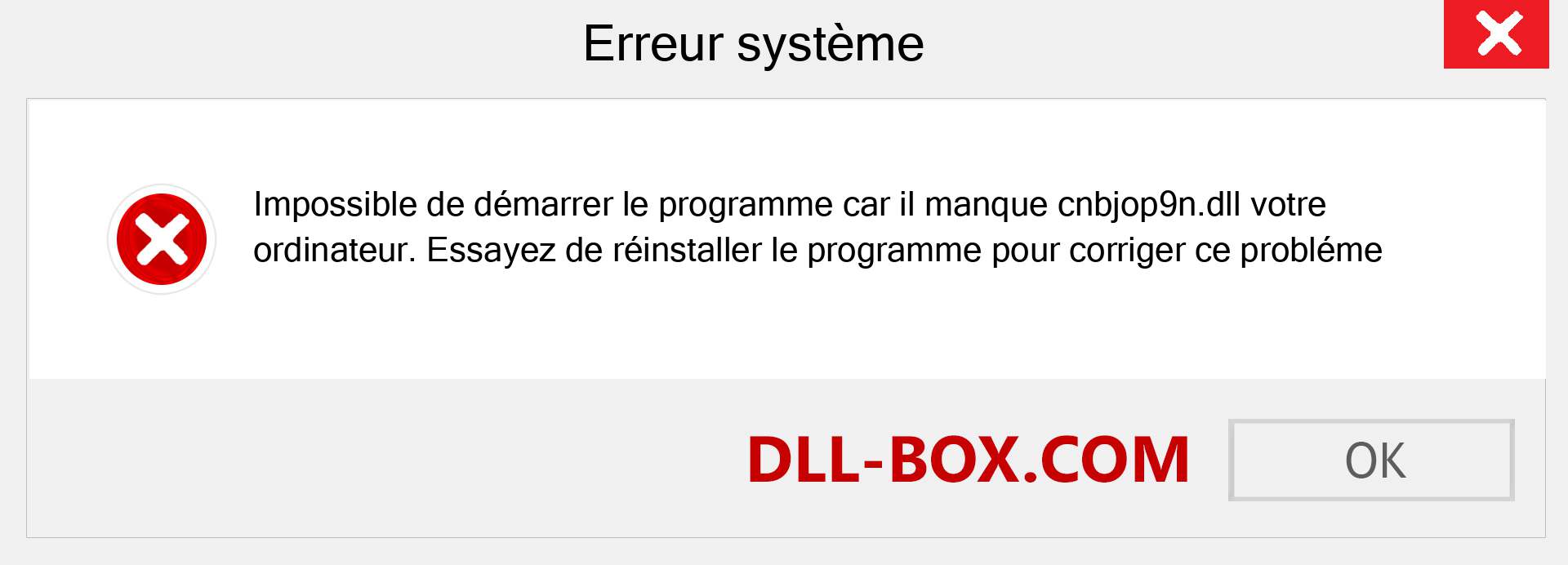 Le fichier cnbjop9n.dll est manquant ?. Télécharger pour Windows 7, 8, 10 - Correction de l'erreur manquante cnbjop9n dll sur Windows, photos, images